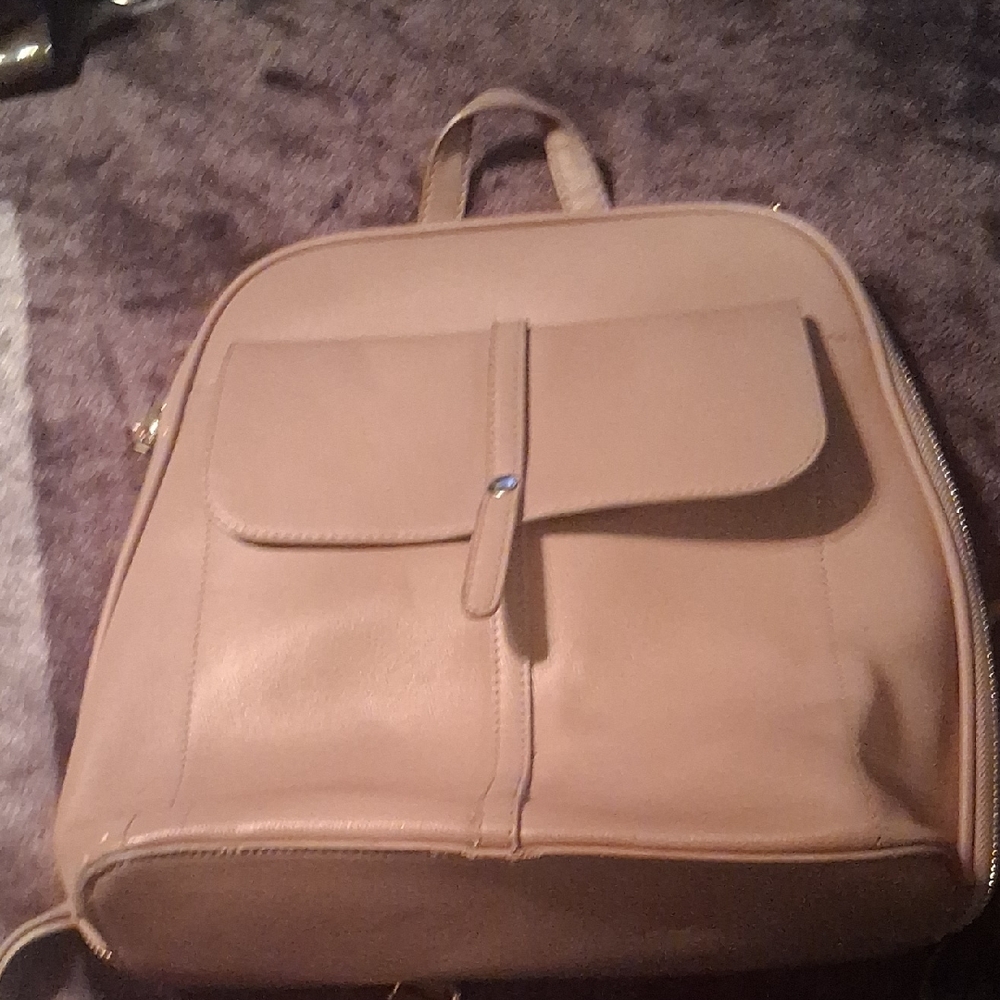 Miztique Pink Leather Backpack